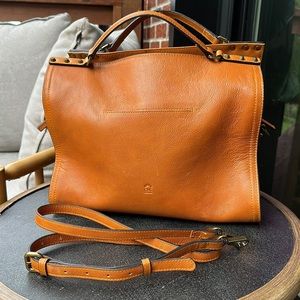 C&C California Leather Bag Satchel Crossbody/Tote, Women’s Large